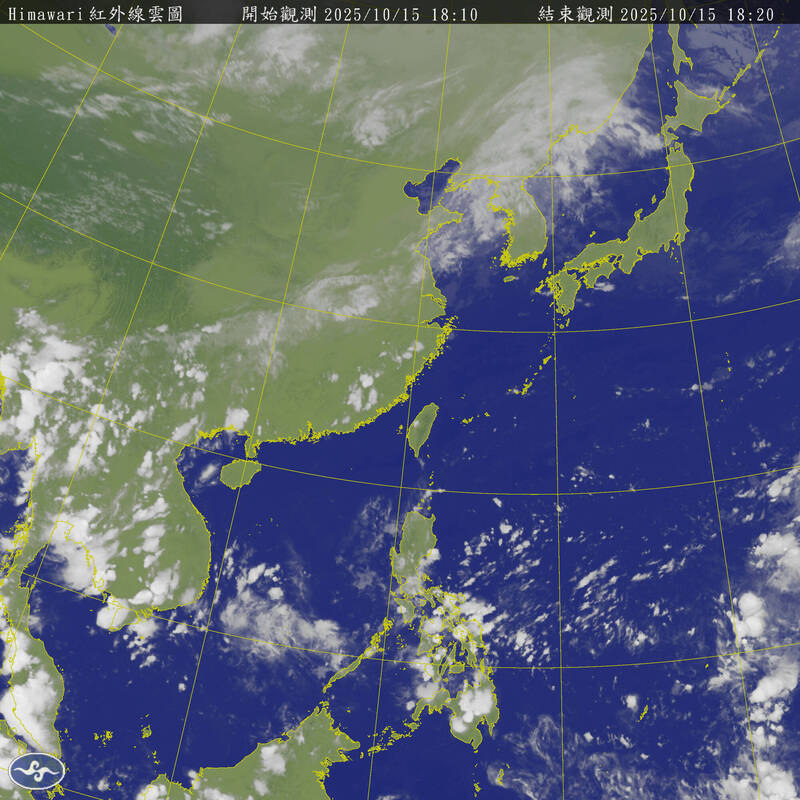 菲律賓東方海面目前有熱帶擾動。（氣象署提供）
