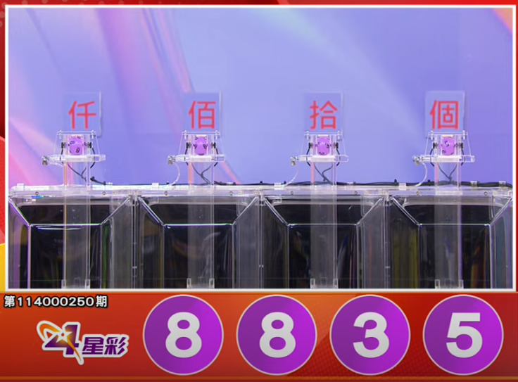 4星彩开奖号码。(撷取自三立iNEWS《全民i彩券》) 4星彩开奖号码。(撷取自三立iNEWS《全民i彩券》)