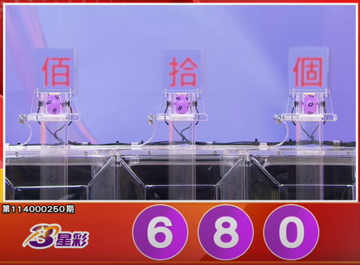 3星彩开奖号码。(撷取自三立iNEWS《全民i彩券》) 3星彩开奖号码。(撷取自三立iNEWS《全民i彩券》)