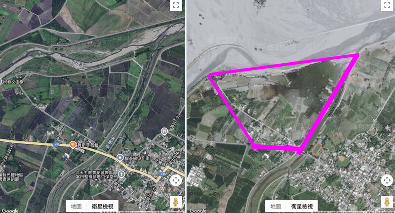 圖輯》馬太鞍洪災！中央大學衛星影像曝災前災後超狂對比