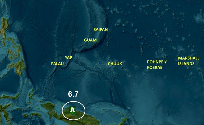 印尼發生規模6.7地震  未引發海嘯警報