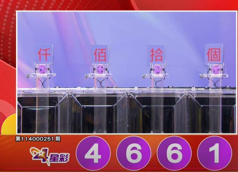 4星彩开奖号码。(撷取自三立iNEWS《全民i彩券》) 4星彩开奖号码。(撷取自三立iNEWS《全民i彩券》)