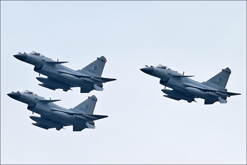 巴基斯坦空軍的殲-10C戰鬥機。（法新社檔案照）