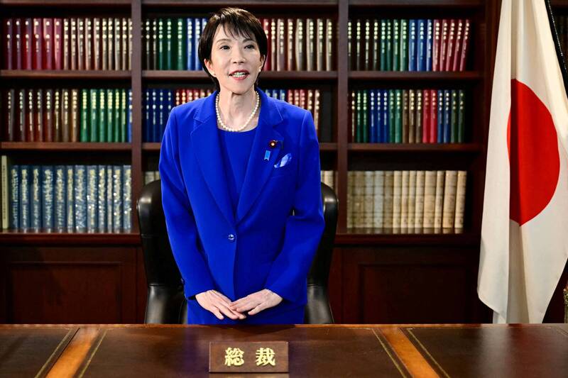 高市早苗当选日本执政的自民党总裁,即将成为日本第一位女首相。(路透) 高市早苗当选日本执政的自民党总裁,即将成为日本第一位女首相。(路透)