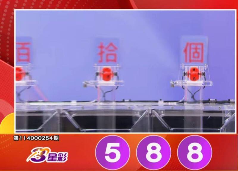 3星彩开奖号码。(撷取自三立iNEWS《全民i彩券》) 3星彩开奖号码。(撷取自三立iNEWS《全民i彩券》)