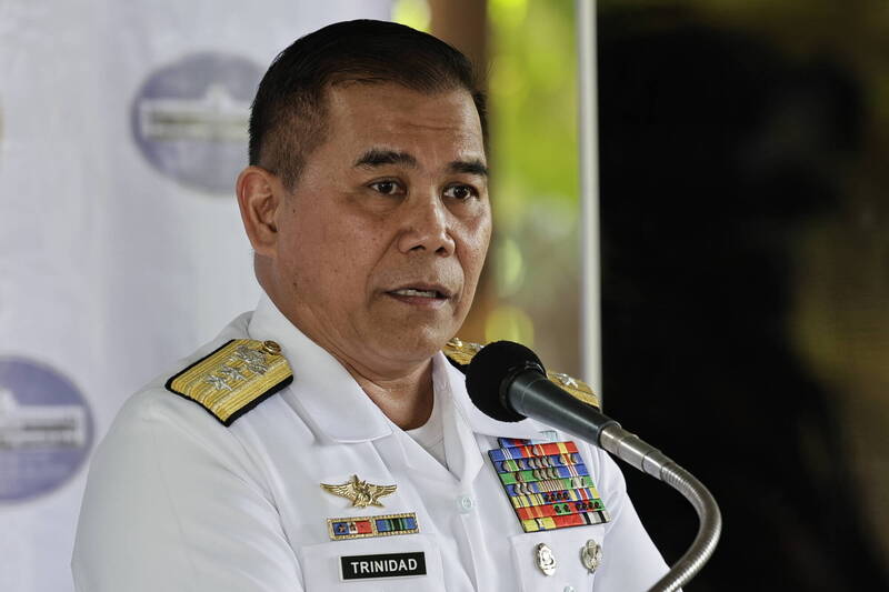 菲律賓海軍發言人崔尼代（Roy Vincent Trinidad）。（歐新社檔案照）