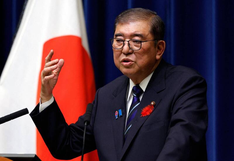 日本首相石破茂内阁总辞。(法新社) 日本首相石破茂内阁总辞。(法新社)