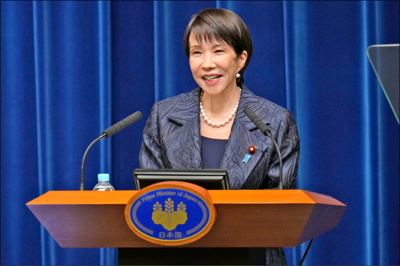 日本自民黨總裁高市早苗21日在臨時國會的首相指名選舉中，順利當選第104任首相，也是日本憲政史上第一位女首相。（美聯社）