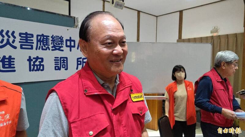 季連成今擔任總協調官最後一天，提出六個感謝，強調救災絕對是眾人之力眾人智慧。（記者王榮祥攝）