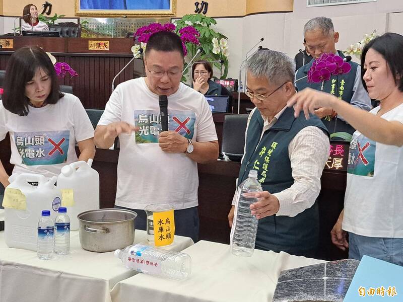 蔡育輝烏山頭水庫實驗秀反光電   綠營：危言聳聽傷害台南