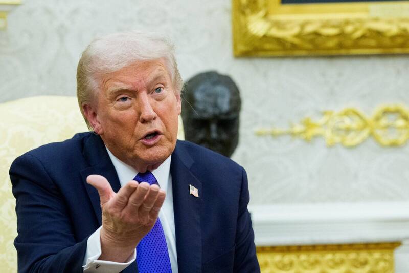 川普22日指出,原订与俄罗斯总统普廷举行的会晤,他已将其「取消」。(欧新社) 川普22日指出,原订与俄罗斯总统普廷举行的会晤,他已将其「取消」。(欧新社)