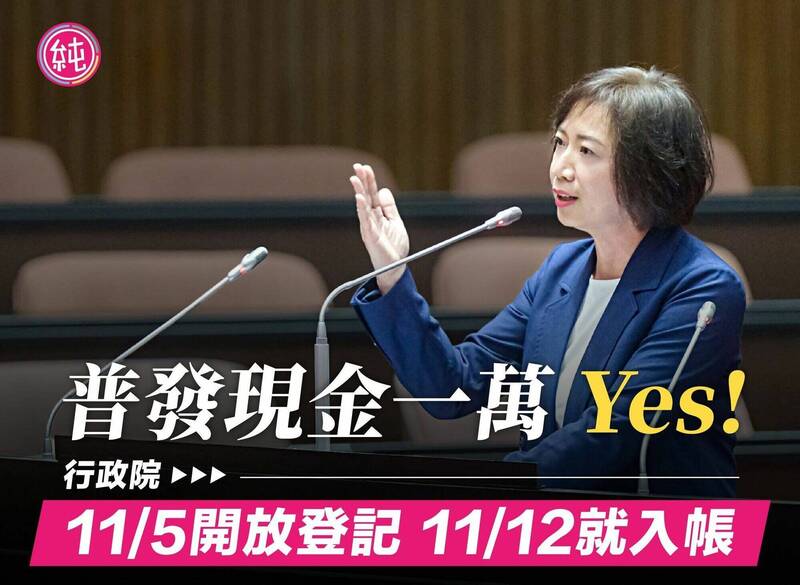 普發1萬官網上線 何欣純發文SAY YES力挺