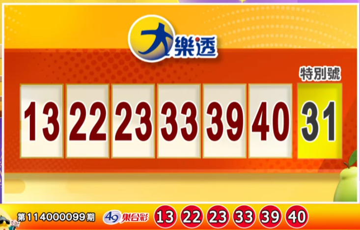 大乐透、49乐合彩开奖号码。（撷取自三立iNEWS《全民i彩券》）