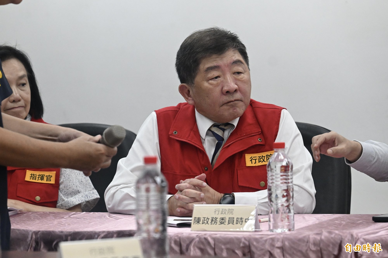 政務委員陳時中擔任「非洲豬瘟前進應變所」督導。（資料照）