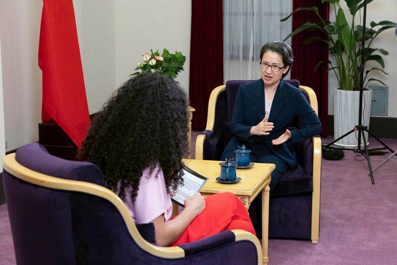 接受德國公視專訪! 蕭美琴以「戰貓」喻台灣 被逼到牆角也會反擊