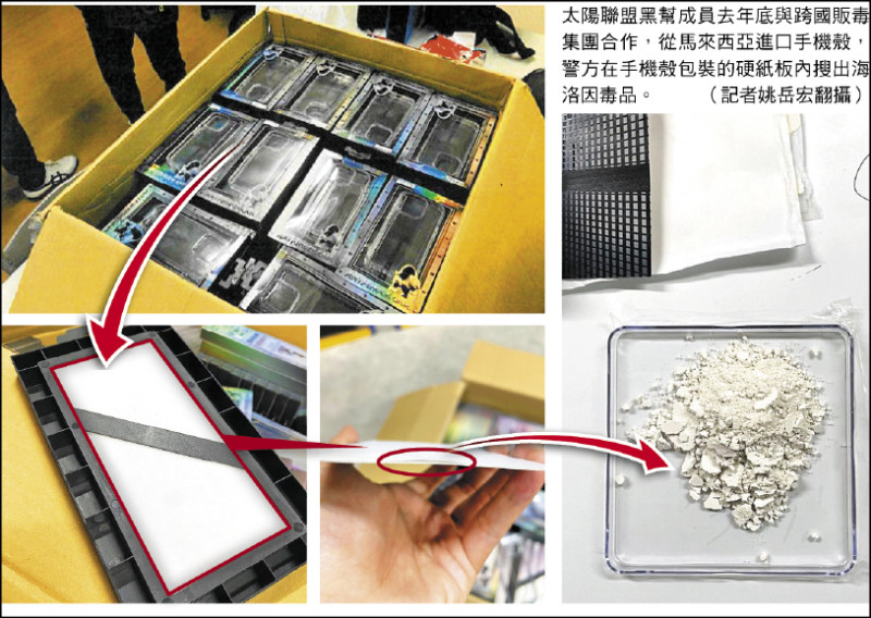 台馬聯手破獲黑幫運毒集團╱手機殼國際郵包 藏4.2公斤海洛因