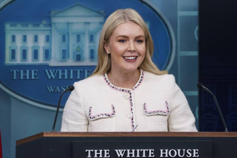 白宫新闻秘书李威特（Karoline Leavitt）。（欧新社）