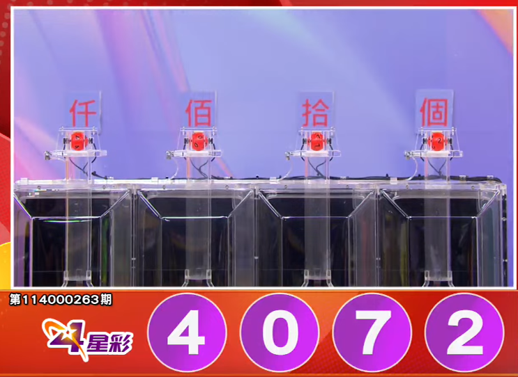 4星彩开奖号码。（撷取自三立iNEWS《全民i彩券》）