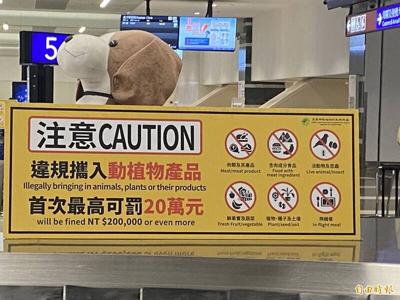 入境旅客拒手檢 非洲豬瘟應變中心:將派專人通關處強制查驗