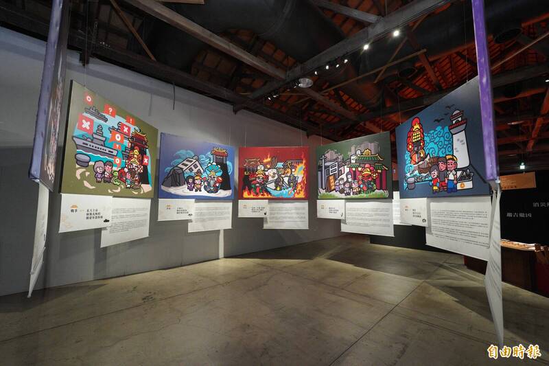 「解鎖！防災神隊友」大型互動展覽，今（31）日起至11月23日在高雄駁二蓬萊B6倉庫登場。（記者許麗娟攝）