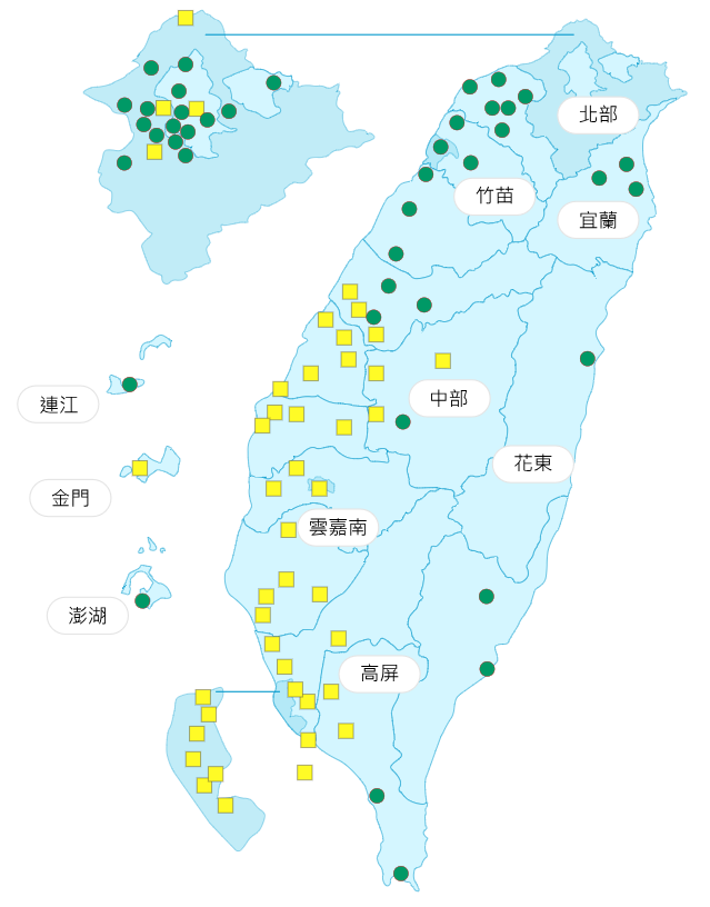 今日各地空氣品質概況。(圖擷取自環保署空氣品質監測網) 今日各地空氣品質概況。(圖擷取自環保署空氣品質監測網)