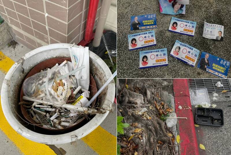 國民黨全代會「留下大禮」!成功高中學生爆菸蒂、垃圾亂扔