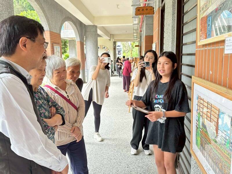 竹縣瑞峰國小學童用畫作  跟熊本玉名市小朋友隔空「玉見幸福」
