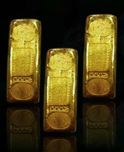 这次拍卖的黄金之一瑞士品牌Metalor金条。（新北分署提供）