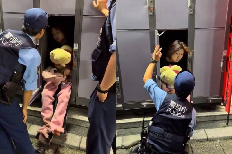 東京街頭奇景！ 女子睡投幣置物櫃被警叫醒 網見「1物」秒猜非中國人