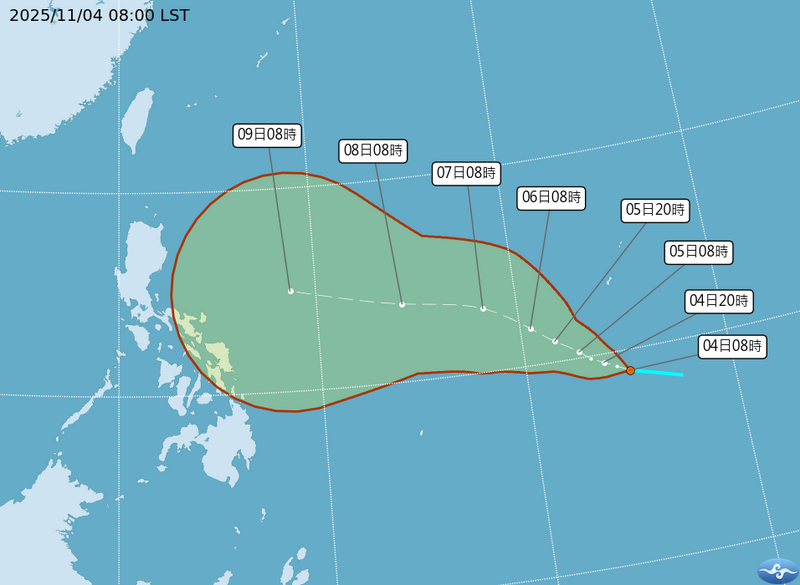第26號颱風「鳳凰」最快明生成，氣象專家指出，該系統將往呂宋島以東、台灣東南方海面靠近。（圖擷自中央氣象署）