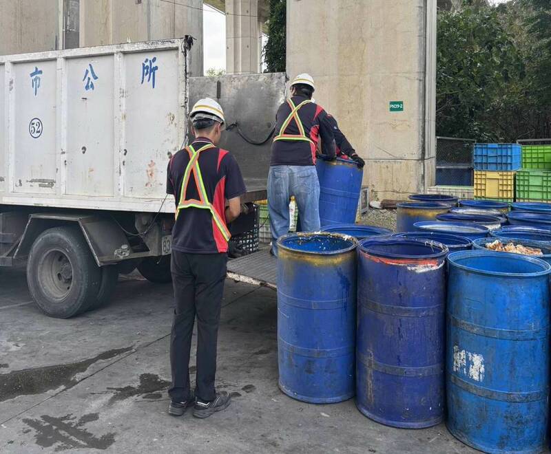 豬瘟疫情爆發後，彰化市的熟廚餘都送溪州焚化廠處理。（圖由市公所提供）