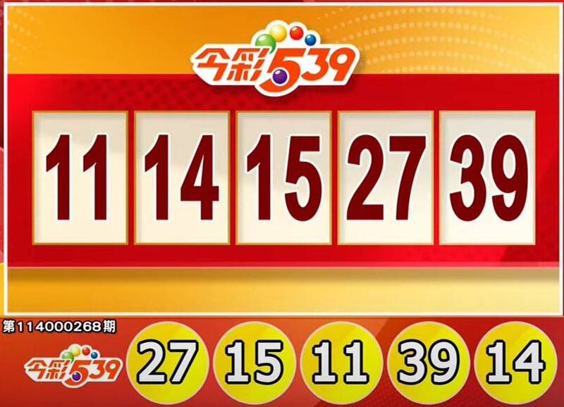 今彩539、39乐合彩开奖号码。（撷取自三立iNEWS《全民i彩券》）