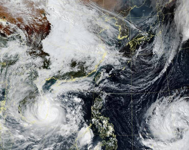 鳳凰颱風今日生成，目前在關島西南方海面持續往西北方向前進。（取自中央氣象署）