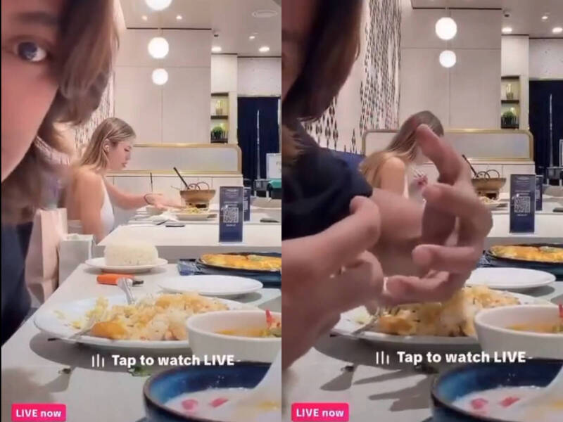 噁！大馬網紅餐廳直播偷拍鄰桌喊「想摸看看」 俄女模氣炸報警
