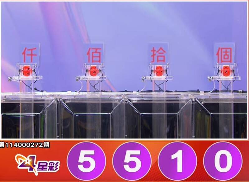 4星彩开奖号码。（撷取自三立iNEWS《全民i彩券》）