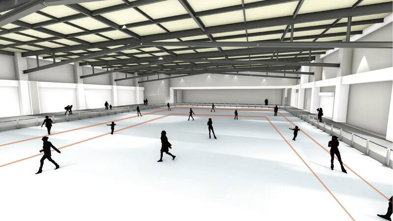 中市北屯國運中心明年啟用 內有一座600人觀眾席專業冰刀滑冰場