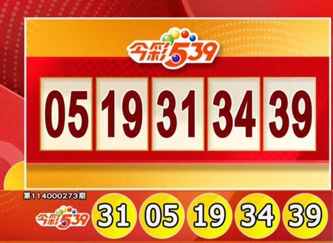 今彩539、39乐合彩开奖号码。（撷取自三立iNEWS《全民i彩券》）