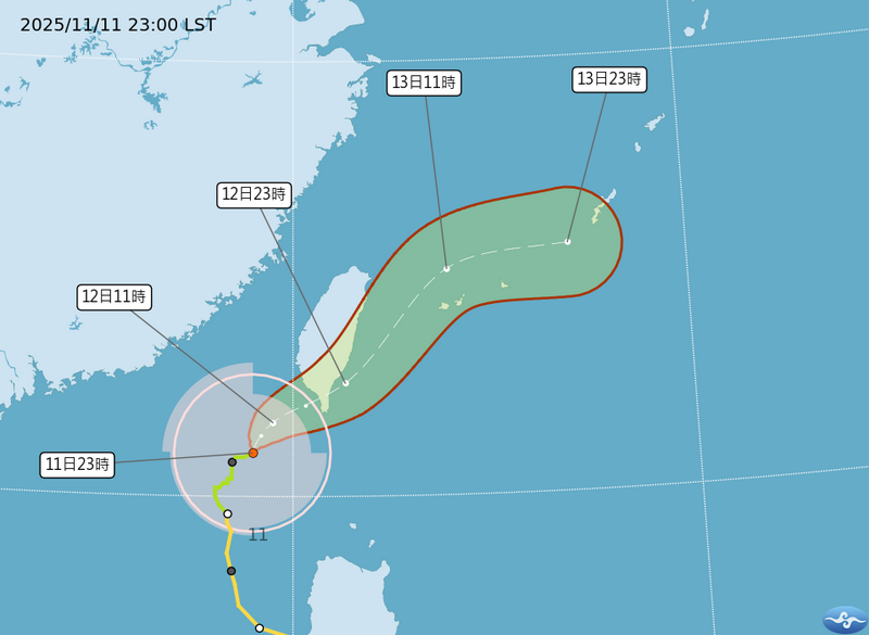 鳳凰持續逼近! 陸上警報範圍新增雲林、南投、花蓮及澎湖