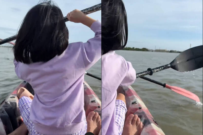 苦中作樂!宜蘭伯朗大道變汪洋 「泛舟」買早餐:划到都變午餐了