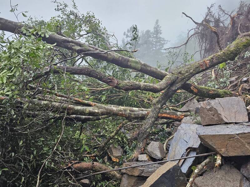 宜蘭太平山聯外道路坍方 機具進場預計中午搶通