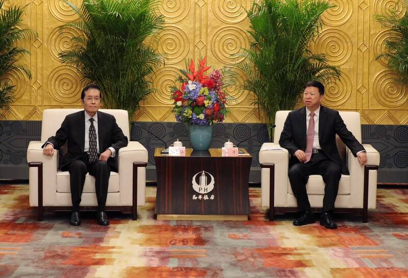 張榮恭上海會面宋濤 再喊堅持「九二共識」、反對台獨