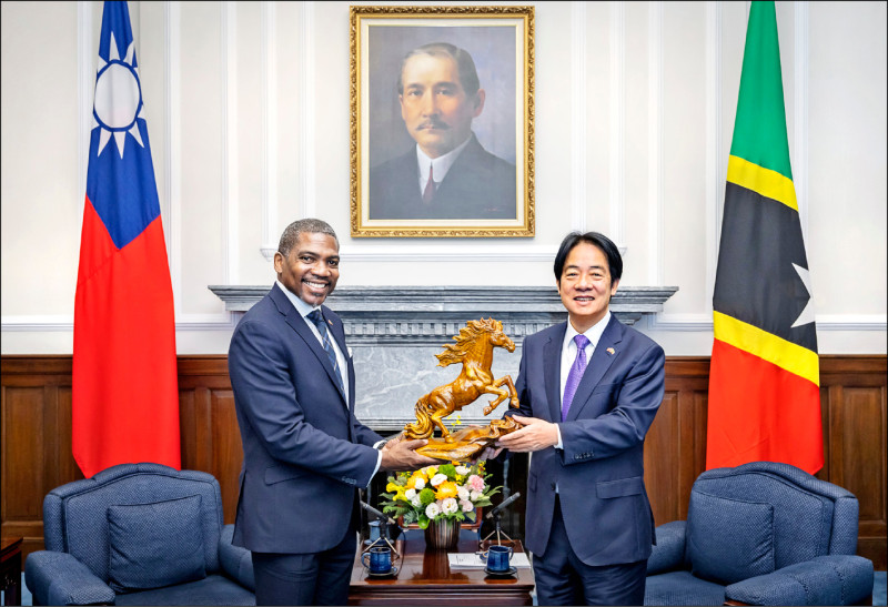 拜會賴總統 聖克里斯多福總理：堅定支持台灣