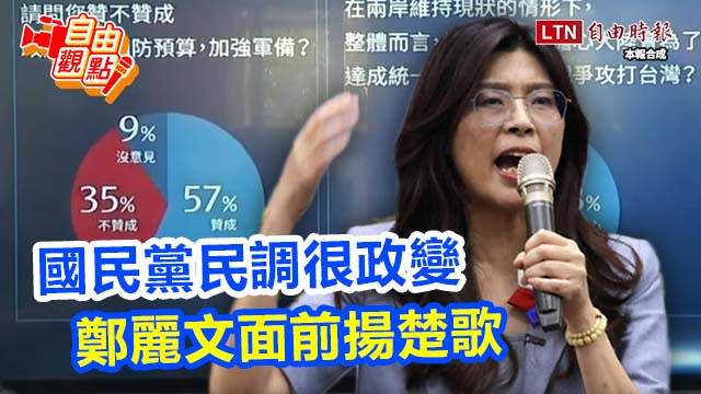自由觀點》國民黨民調很政變 鄭麗文面前揚楚歌
