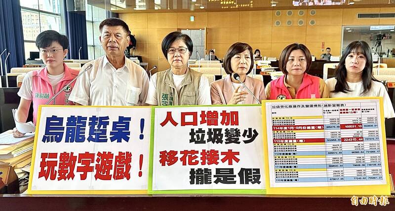 綠議員質疑台中人口增、垃圾驟減 環局:總量沒變、中央調整分類