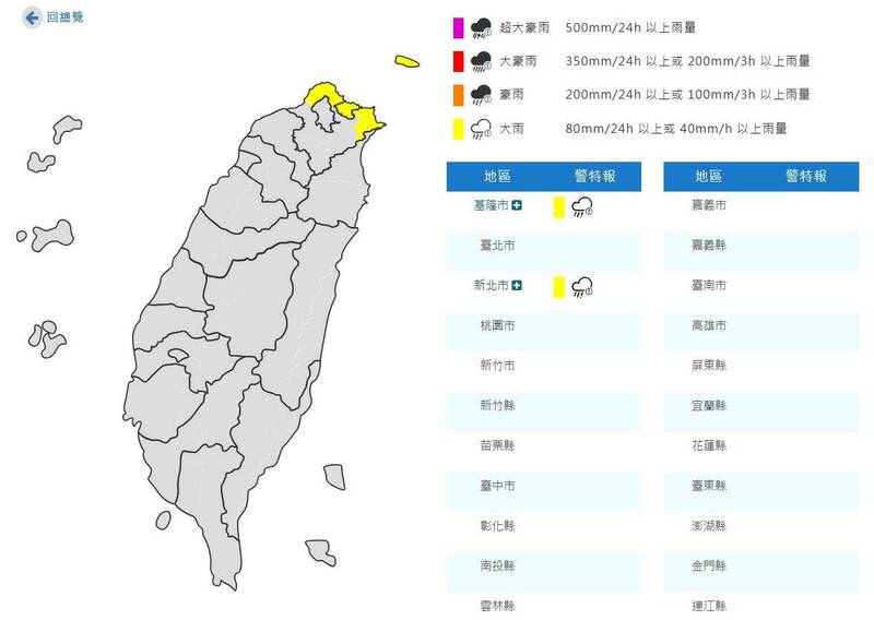 東北季風增強!今晨2縣市大雨特報