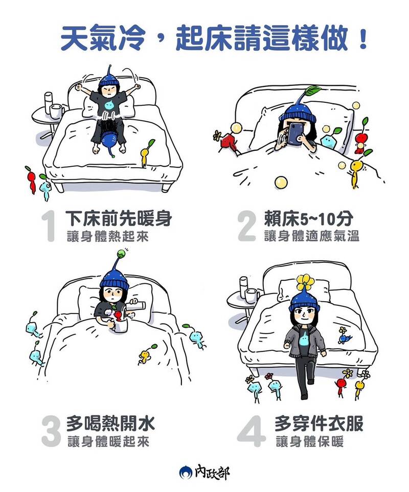 冬天離不開被窩！內政部揭起床「4步驟」：先賴一下