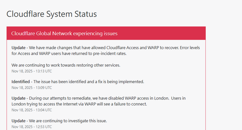 Cloudflare故障網路大當機! X平台、英雄聯盟無法登入