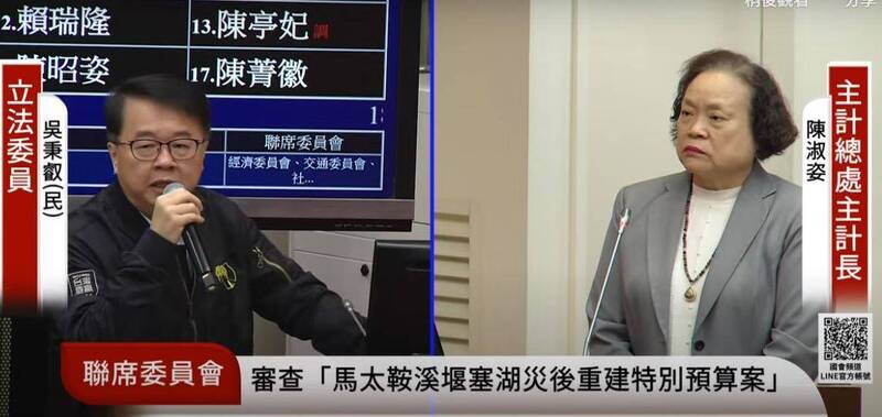 吳秉叡批財劃法違法要中央灌水編預算 陳淑姿：虛胖的事我們不能做
