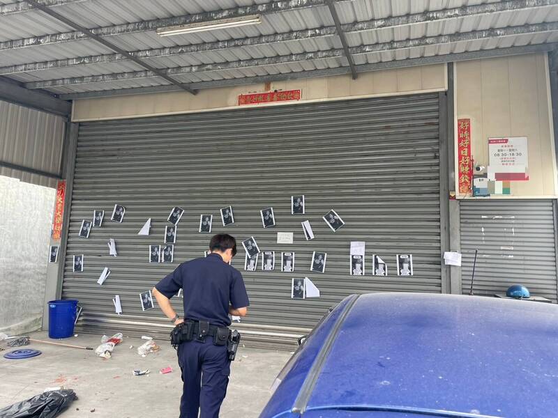 屏縣汽車保修廠老闆失聯  鐵門貼滿討債紙條  警介入調查