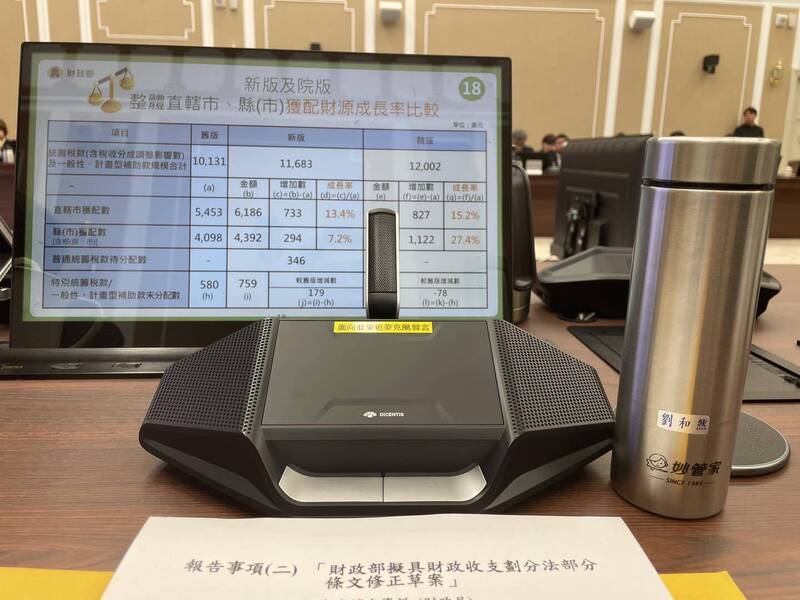 參與院版財劃法會議 劉和然：新北市底線「人均分配」不能再最後一名
